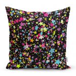 - realhomescomtr-K3700 - Realhomes Realhomes Renkli Yıldızlar Özel tasarım Dijital Baskılı Yastık Kırlent Kılıfı Realhomes