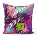 - realhomescomtr-K3707 - Realhomes  Realhomes Suluboya Desenli Dijital Baskılı Modern Yastık Kırlent Kılıfı Realhomes