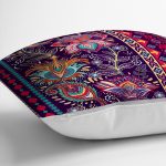 - realhomescomtr-K3708-2 - Realhomes Realhomes Etnik Motifli Dijital Baskılı Modern Yastık Kırlent Kılıfı Realhomes