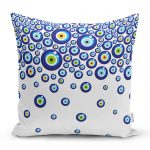 - realhomescomtr-K3717 - Realhomes Realhomes Nazar Boncuğu Motifli Dijital Baskılı Modern Yastık Kırlent Kılıfı Realhomes