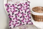 - realhomescomtr-K3728-1 - Realhomes Realhomes Mor Kelebek Motifli Dijital Baskılı Modern Yastık Kırlent Kılıfı Realhomes