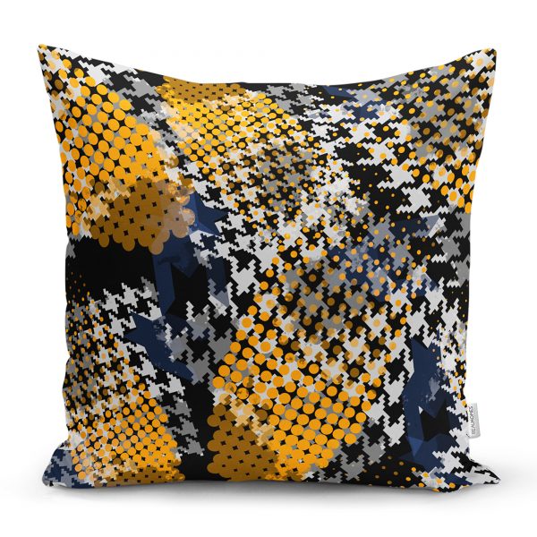 - realhomescomtr-K3729 - Realhomes  Realhomes Krem Zeminde Rengarenk Çiçekler Özel Tasarım Dijital Baskılı Modern Yastık Kırlent Kılıfı Realhomes