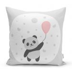 - realhomescomtr-K4359 - Realhomes Sevimli Panda Tasarımlı Dijital Baskılı Çocuk Odası Yastık Kırlent Kılıfı Realhomes