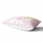 - Dik-4309-1 - Realhomes Pembe Zeminde Fil Motifli Dekoratif Çocuk Odası Dikdörtgen Yastık Kılıfı Realhomes