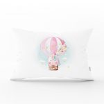 - Dik-4311 - Realhomes Uçan Balon Desenli Dijital Baskılı Çocuk Odası Dikdörtgen Yastık Kılıfı Realhomes
