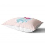 - Dik-4318-1 - Realhomes Pembe Zeminde Denizkızı Desenli Dijital Baskılı Çocuk Odası Dikdörtgen Yastık Kılıfı Realhomes