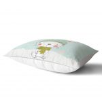 - Dik-4354-1 - Realhomes  Winter Tavşan Morifli Dijital Baskılı Çocuk Odası Dikdörtgen Yastık Kılıfı Realhomes