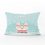 Christmas Ayıcık Desenli Özel Tasarım Çocuk Odası Dikdörtgen Yastık Kılıfı Realhomes