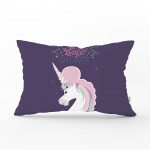 - Dik-4356 - Realhomes Baby Shower Unicorn At Tasarımlı Çocuk Odası Dikdörtgen Yastık Kılıfı Realhomes