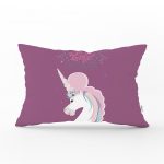Baby Shower Unicorn At Desenli  Çocuk Odası Dikdörtgen Yastık Kılıfı Realhomes