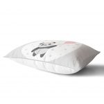 - Dik-4359-1 - Realhomes Sevimli Panda Tasarımlı Dijital Baskılı Çocuk Odası Dikdörtgen Yastık Kılıfı Realhomes