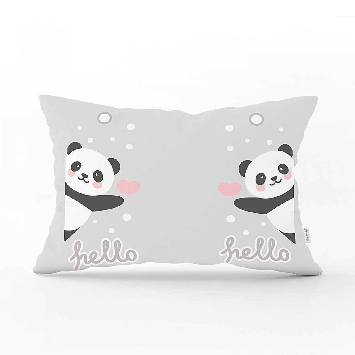 Sevimli Panda Özel Tasarımlı Çocuk Odası Dikdörtgen Yastık Kılıfı Realhomes