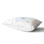 - Dik-4364-1 - Realhomes Mavi Balon ve Altın Kalpler Özel Tasarımlı Dekoratif Çocuk Odası Dikdörtgen Yastık Kılıfı Realhomes