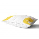 - Dik-4372-1 - Realhomes Sarı Ayıcık Hello Motifli Çocuk Odası Dikdörtgen Yastık Kılıfı Realhomes