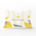 - Dik-4373 - Realhomes I Love Animals Tasarımlı Çocuk Odası Dikdörtgen Yastık Kılıfı Realhomes