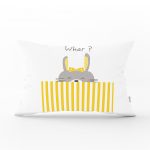 I Love Animals Tasarımlı Bebek Odası Dikdörtgen Yastık Kılıfı Realhomes