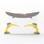 Gri Zeminde Ayıcık Motifli Bebek Odası Dikdörtgen Yastık Kılıfı Realhomes