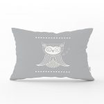 Sarı Zeminde Baykuş Özel Tasarımlı Bebek Odası Dikdörtgen Yastık Kılıfı Realhomes