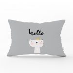 Pembe Zeminde Tavşan Tasarımlı Bebek Odası Dikdörtgen Yastık Kılıfı Realhomes