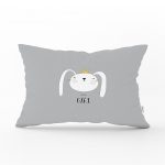 Pembe Zeminde Its Girl Tavşan Motifli Bebek Odası Dikdörtgen Yastık Kılıfı Realhomes