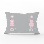 Pembe Zeminde Deniz ve Ayıcık Desenli Bebek Odası Dikdörtgen Yastık Kılıfı Realhomes