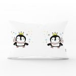 Gri Zeminde Balon ve Ayıcık Desenli Bebek Odası Dikdörtgen Yastık Kılıfı Realhomes