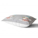 Pembe Zeminde Sevimli Tilki Desenli Bebek Odası Dikdörtgen Yastık Kılıfı Realhomes