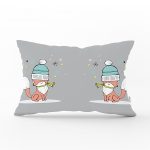 Pembe Zeminde Sevimli Tilki Desenli Bebek Odası Dikdörtgen Yastık Kılıfı Realhomes