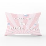 - Dik-4446 - Realhomes Pembe Zeminde Helikopter Tasarımlı Bebek Odası Dikdörtgen Yastık Kılıfı Realhomes