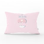 Gri Zeminde Uçan Balon Motifli Özel Tasarım Bebek Odası Dikdörtgen Yastık Kılıfı Realhomes