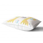 - Dik-4474-1 - Realhomes Mavi Zeminde Sevimli Ayıcık Tasarımlı Bebek Odası Dikdörtgen Yastık Kılıfı Realhomes