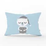 - Dik-4483 - Realhomes Pembe Zeminde Little Star Yıldız Tasarımlı Bebek Odası Dikdörtgen Yastık Kılıfı Realhomes