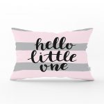 - Dik-4487 - Realhomes Gri Zeminde Ayıcık Tasarımlı Bebek Odası Dikdörtgen Yastık Kılıfı Realhomes