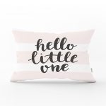 - Dik-4504 - Realhomes Beyaz Zeminde Pembe Bulut ve Ay Tasarımlı Bebek Odası Dikdörtgen Yastık Kılıfı Realhomes