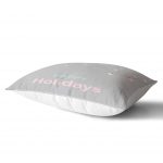 - Dik-4515-1 - Realhomes Gri Zeminli Tavşan Çizimli Bebek Odası Dikdörtgen Yastık Kılıfı Realhomes