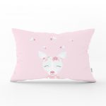 - Dik-4521 - Realhomes Lovely Day Yazılı Dijital Baskılı Bebek Odası Dikdörtgen Yastık Kılıfı Realhomes