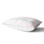 - Dik-4523-1 - Realhomes Pembe Zeminli Kuzucuk Desenli Dijital Baskılı Bebek Odası Dikdörtgen Yastık Kılıfı Realhomes