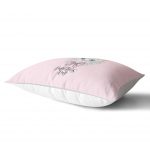 - Dik-4527-1 - Realhomes Pembe Zeminde Yeşil Fil Desenli Bebek Odası Dikdörtgen Yastık Kılıfı Realhomes