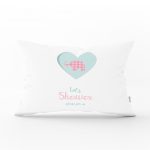 - Dik-4532 - Realhomes Beyaz Zeminde Pembe Fil Motifli Bebek Odası Dikdörtgen Yastık Kılıfı Realhomes