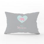 - Dik-4534 - Realhomes Beyaz Zeminli Lets Shower Fil Desenli Bebek Odası Dikdörtgen Yastık Kılıfı Realhomes