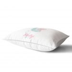 - Dik-4535-1 - Realhomes Pembe Zeminli Lets Shower Fil Desenli Bebek Odası Dikdörtgen Yastık Kılıfı Realhomes