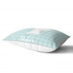 - Dik-4538-1 - Realhomes Gri Zeminde Aydaki Fil Desenli Bebek Odası Dikdörtgen Yastık Kılıfı Realhomes