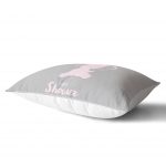 - Dik-4539-1 - Realhomes Pembe Zeminde Aydaki Fil Desenli Bebek Odası Dikdörtgen Yastık Kılıfı Realhomes