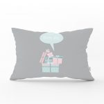 - Dik-4551 - Realhomes Beyaz Zeminde Doğum Günü Hediyeler Desenli Bebek Odası Dikdörtgen Yastık Kılıfı Realhomes