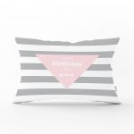 - Dik-4557 - Realhomes Happy Birthday To You Tasarımlı Dijital Baskılı Bebek Odası Dikdörtgen Yastık Kılıfı Realhomes