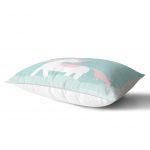 - Dik-4559-1 - Realhomes Gri Beyaz Çizgili Happy Birthday Tasarımlı Bebek Odası Dikdörtgen Yastık Kılıfı Realhomes