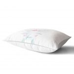 - Dik-4564-1 - Realhomes Pembe Zeminde Kuğu Motifli Özel Tasarım Bebek Odası Dikdörtgen Yastık Kılıfı Realhomes