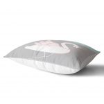 - Dik-4567-1 - Realhomes Gri Zeminde Sevimli Geyik Tasarımlı Bebek Odası Dikdörtgen Yastık Kılıfı Realhomes