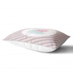 - Dik-4572-1 - Realhomes Gri Zeminde Wellcome Little One Yazılı Özel Tasarım Çocuk Odası Dikdörtgen Yastık Kılıfı Realhomes