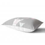 - Dik-4577-1 - Realhomes Gri Zeminli Unicorn Baby Shower Desenli Çocuk Odası Dikdörtgen Yastık Kılıfı Realhomes